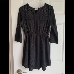 Black and white polka dot dress